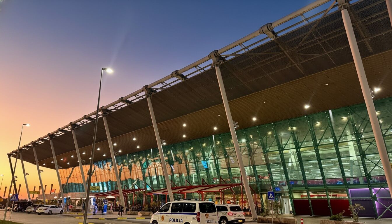 Area arrivi dell'Aeroporto di Tirana