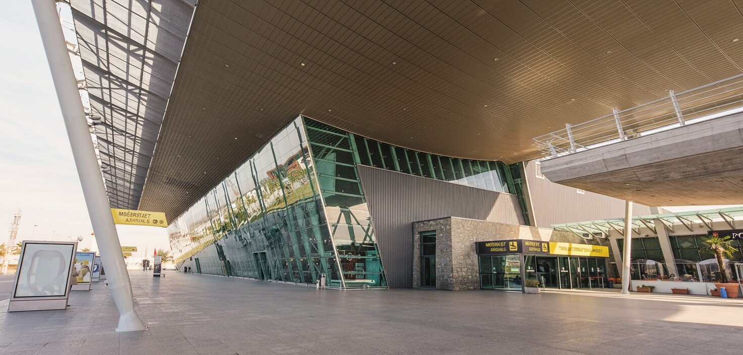 Facciata dell'Aeroporto di Tirana